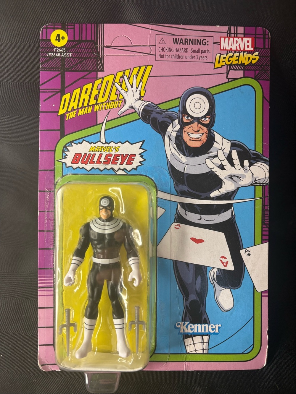 Marvel Bullseye Action Figure - Black & White - Retro Carded Pack